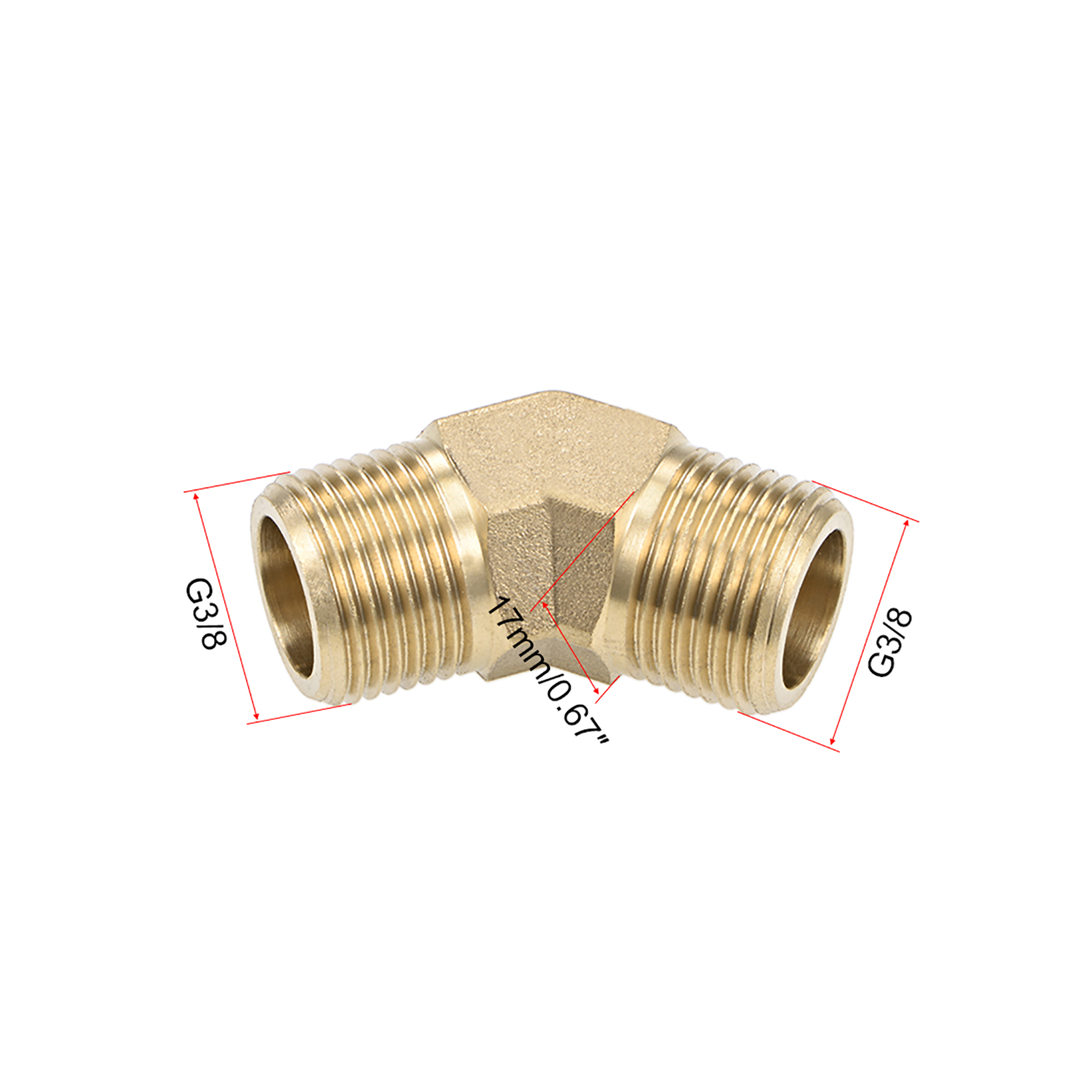 Fittings Adapters Hydraulics Pneumatics Pumps Plumbing 45 Degree Elbow G3 8 Male X G3 8 Male Brass Pipe Fitting 38 5mm Length 2pcs Fittings Adapters Hydraulics Pneumatics Pumps Plumbing 45 Degree Elbow G3 8 Male X G3 8 Male Brass Pipe Fitting 38 5mm Length 2pcs